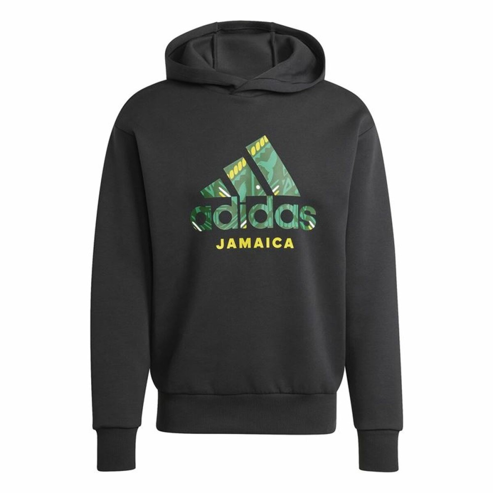 Herren Sweater mit Kapuze Adidas Jamaica Seasonal Doubleknit Schwarz