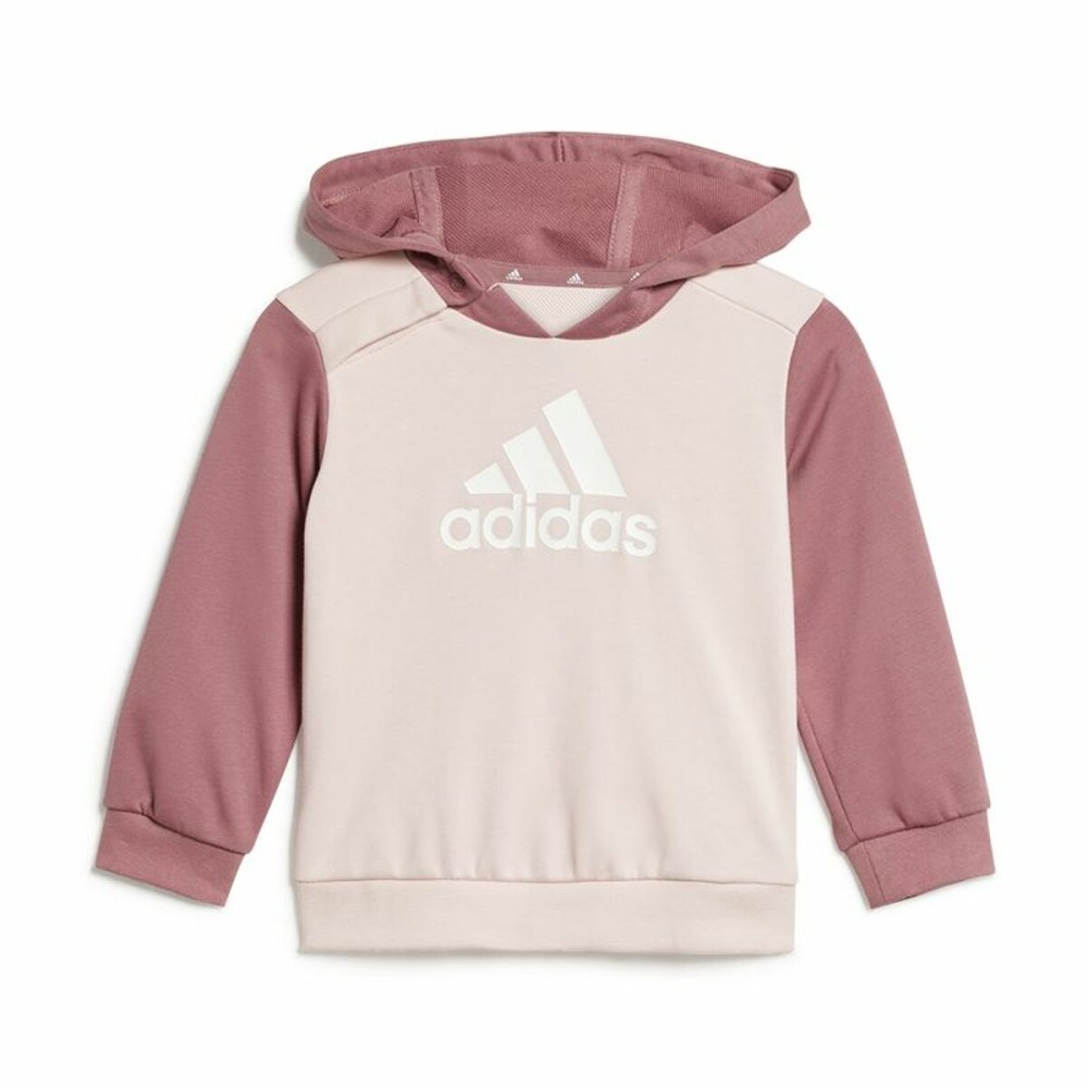 Children’s Tracksuit Adidas Essentials Colorblock Grey Pink