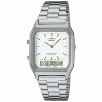 Unisex-Uhr Casio AQ-230A-7DMQYES Weiß Silberfarben (Ø 38,5 mm) (Ø 29 mm)
