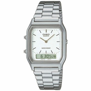 Unisex-Uhr Casio AQ-230A-7DMQYES Weiß Silberfarben (Ø 38,5 mm) (Ø 29 mm)