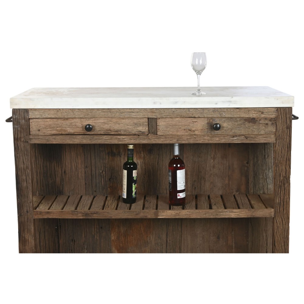 Kitchen furniture Home ESPRIT White Natural 120 x 60 x 97 cm 131 x 61,5 x 97 cm