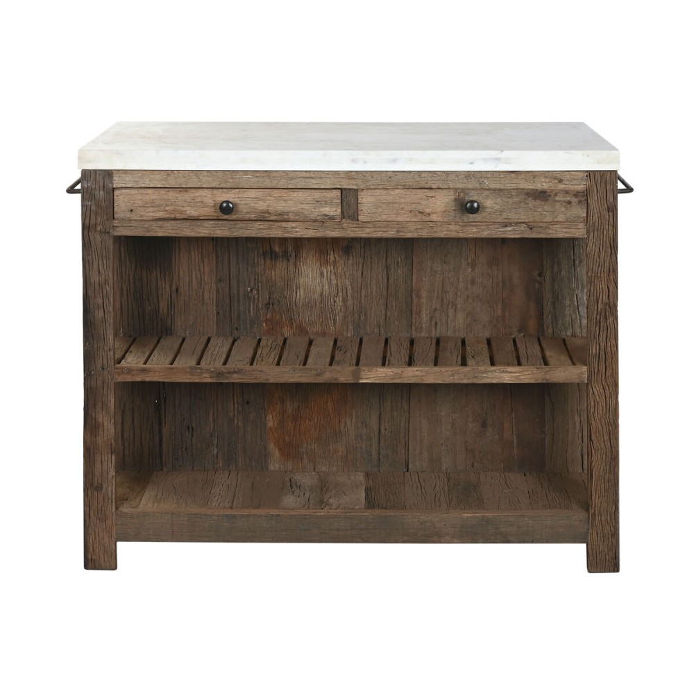 Kitchen furniture Home ESPRIT White Natural 120 x 60 x 97 cm 131 x 61,5 x 97 cm