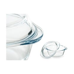 Saucepans 3 Pieces Transparent Borosilicate Glass