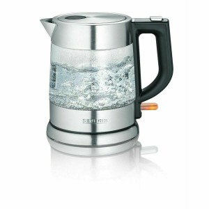 Elektrischer Wasserkocher mit LED-Licht Severin WK 3468 Schwarz Durchsichtig Edelstahl 2200 W 1 L