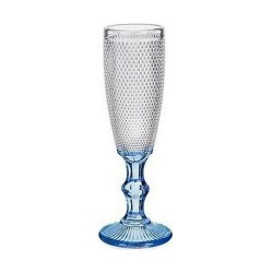 Champagnerglas Vivalto PR05720ZD/BHA6 BLUE Blau Durchsichtig Glas 180 ml Punkte (6 Stück)