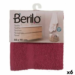 Badetuch Berilo 5312 Granatrot 80 % Baumwolle 20 % Polyester 50 x 0,5 x 90 cm (6 Stück)