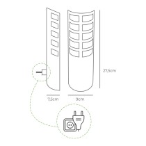 Tue-insectes électriques EDM 06032 Blanc 9 W 9 x 7,5 x 27,5 cm