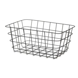 Multi-purpose basket Kinvara W579K-M BLACK Black Metal 30,3 x 14 x 22,5 cm Rectangular (6 Units)