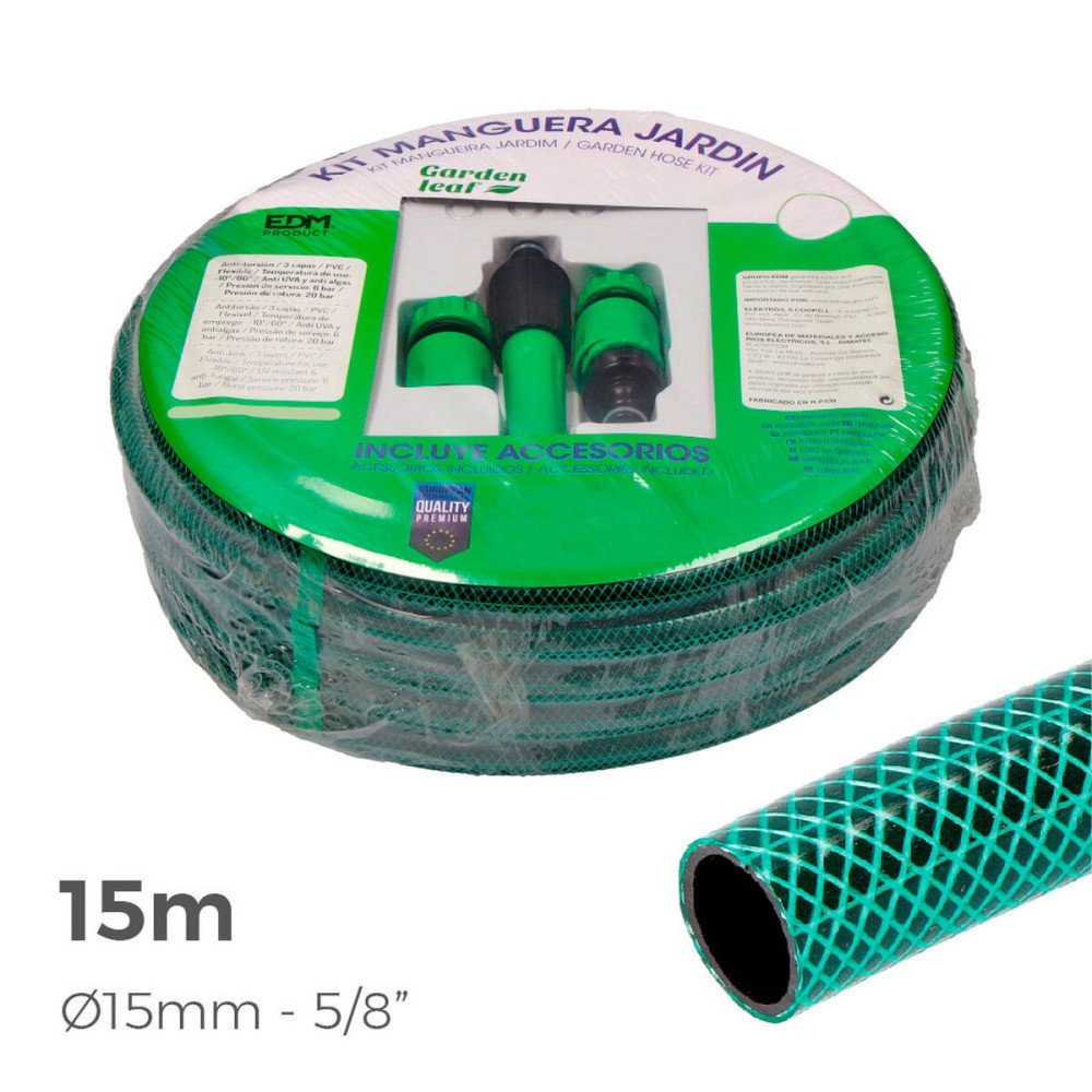 Tuyau d'arrosage EDM basic line Ø 19 mm 5 Pièces (15 m)