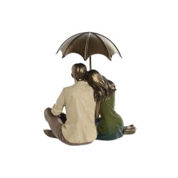 Figurine Décorative Home ESPRIT Vert Doré Couple 15 x 11,5 x 12 cm