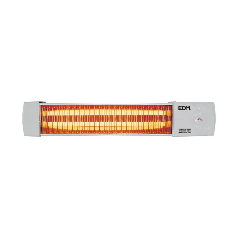 Quartz Heater EDM 07103 Baths White Black Grey 600-1200 W