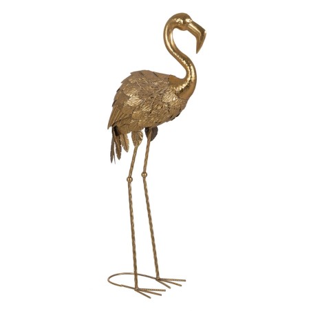 Deko-Figur Gold Rosa Flamingo 25 x 21 x 85 cm