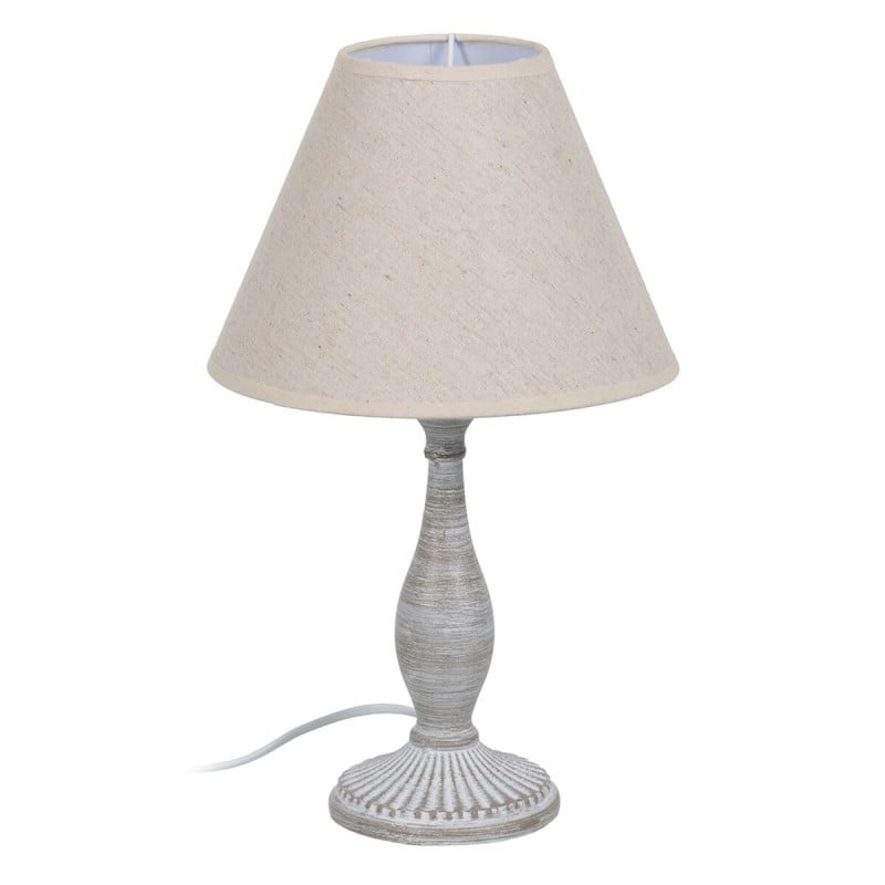 Tischlampe Beige Grau 60 W 220-240 V 20 x 20 x 34 cm