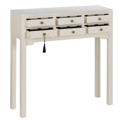 Console Blanc Bois d'épicéa Bois MDF 85 x 26 x 85 cm