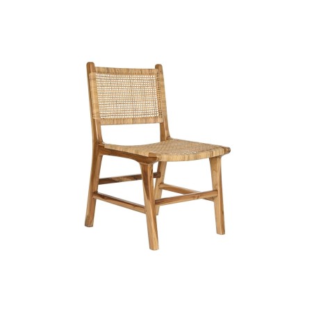 Stuhl DKD Home Decor 51 x 48 x 86 cm 51 x 54 x 86 cm natürlich Teakholz Hellbraun Rattan