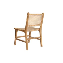 Stuhl DKD Home Decor 51 x 48 x 86 cm 51 x 54 x 86 cm natürlich Teakholz Hellbraun Rattan