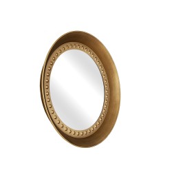 Wall mirror Romimex Golden Metal 43 x 43 x 5 cm Circular