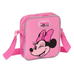 Sac à Bandoulière Minnie Mouse Loving Rose 16 x 18 x 4 cm