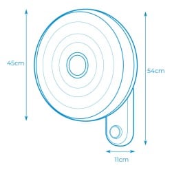 Wandventilator EDM 33526 Weiß 50 W 55 W Ø 45 cm