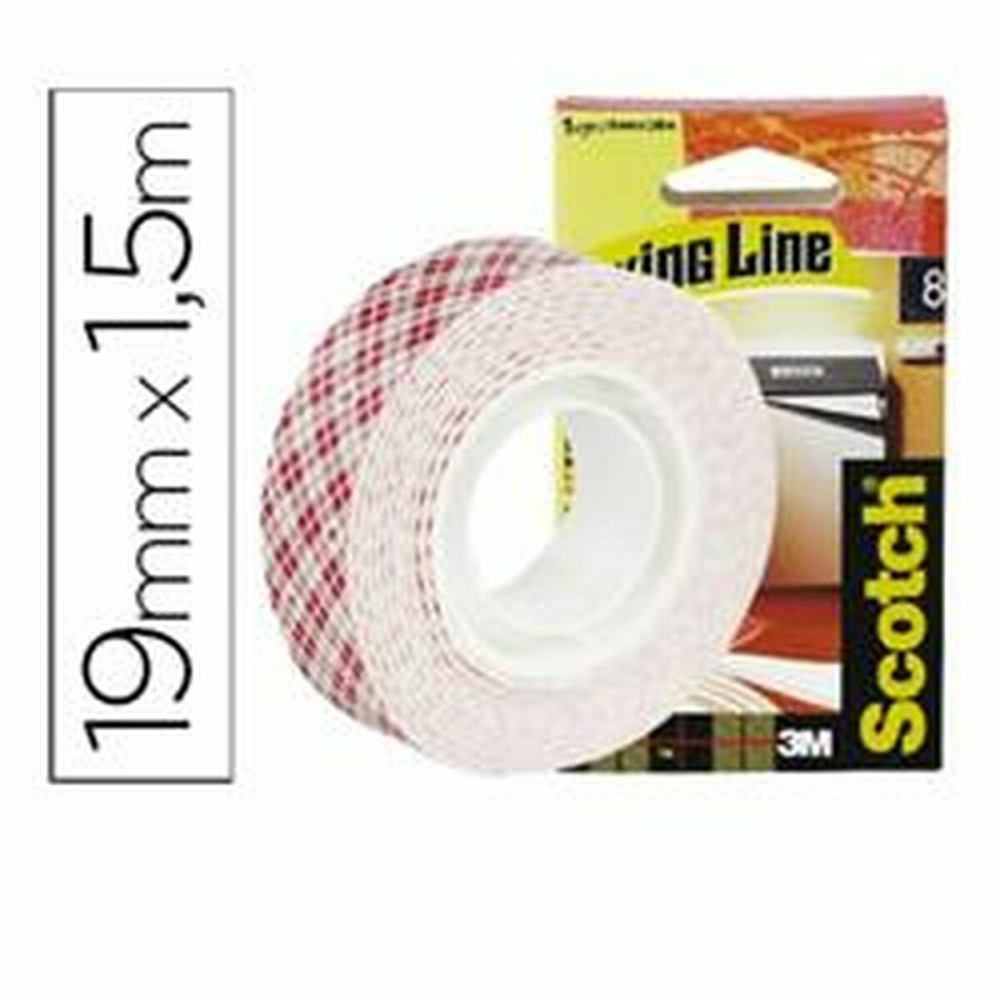 Double Sided Tape Scotch 19 mm x 1,5 m Black Red Grey