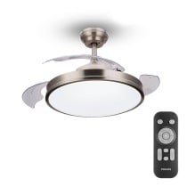 Deckenventilator mit Lampe Philips Atlas 35 W 28 W 4500 Lm Nickel (2700 K)