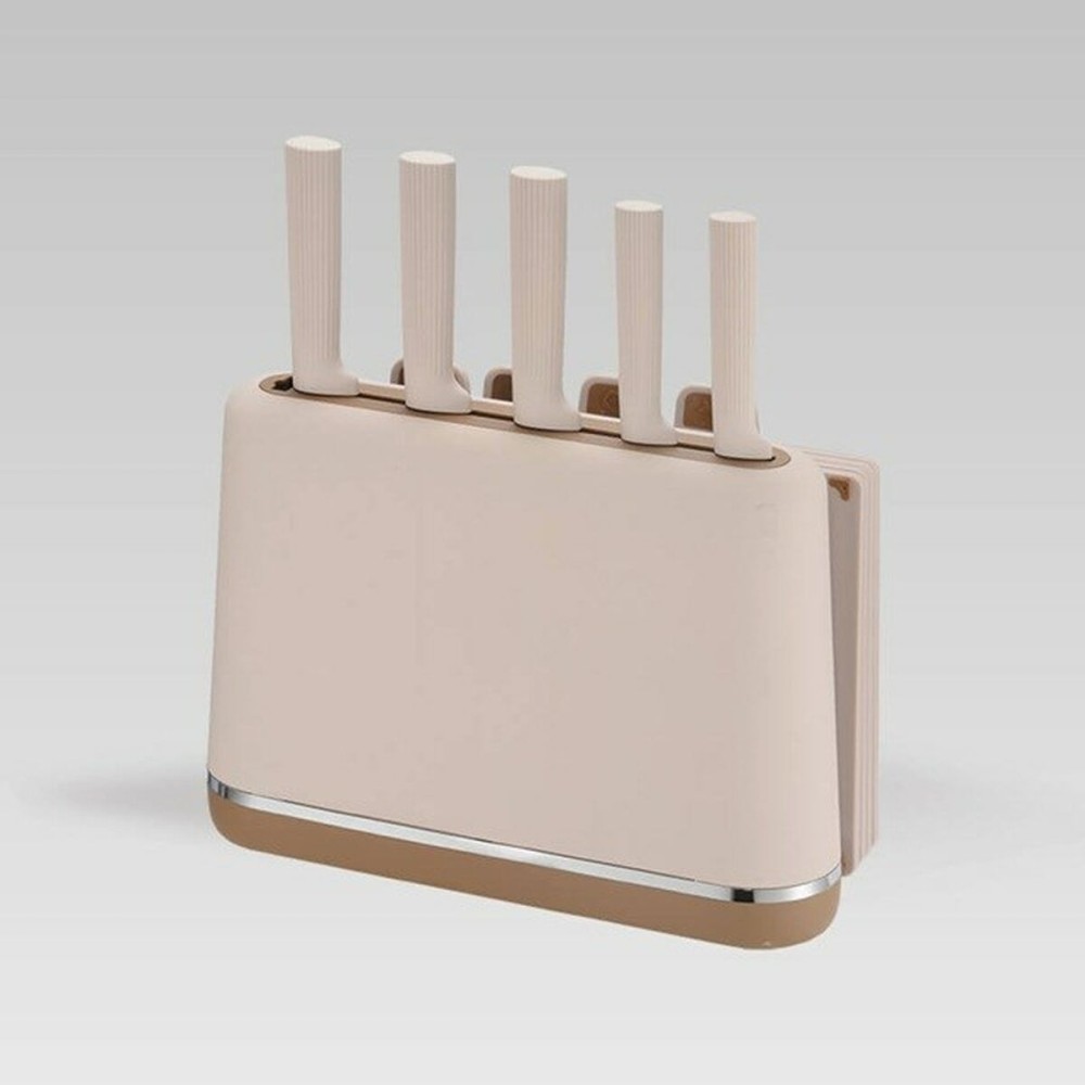 Set of Kitchen Knives and Stand Feel Maestro MR-1412-BEIGE