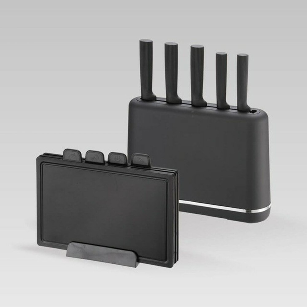 Set of Kitchen Knives and Stand Feel Maestro MR-1412-BLACK