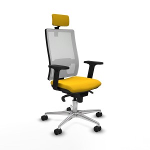 Office Chair with Headrest Piqueras y Crespo 2D086N2 Yellow