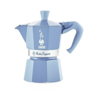Italian Coffee Pot Bialetti Blue Aluminium Thermoplastic 3 Cups