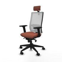 Chaise de Bureau avec Appui-tête Piqueras y Crespo 2D066N2 Blanc Marron