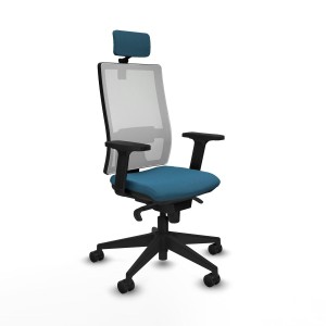 Chaise de Bureau avec Appui-tête Piqueras y Crespo 2D066N2 Blanc Vert pétrole