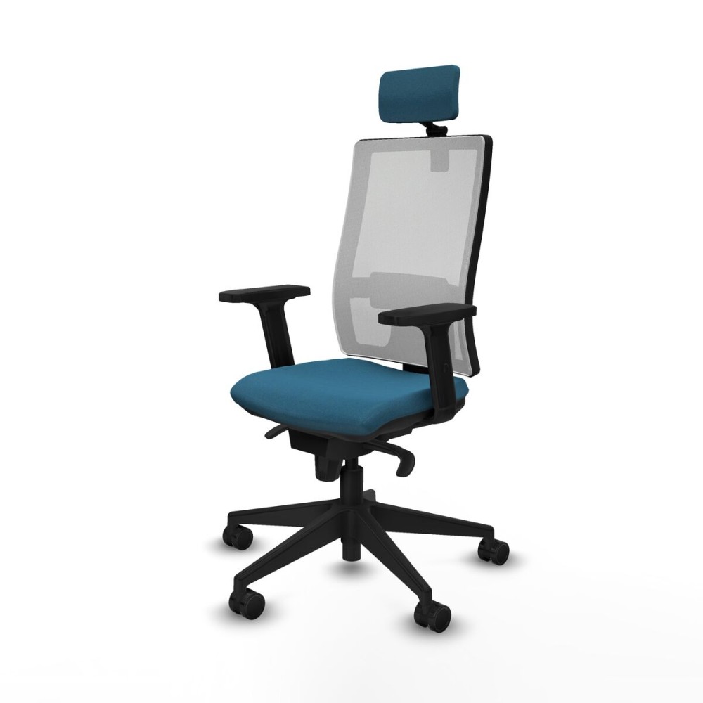 Chaise de Bureau avec Appui-tête Piqueras y Crespo 2D066N2 Blanc Vert pétrole