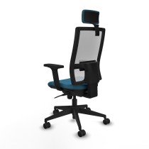 Chaise de Bureau avec Appui-tête Piqueras y Crespo 2D066N2 Blanc Vert pétrole