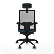 Chaise de Bureau avec Appui-tête Piqueras y Crespo 2D066N2 Blanc Vert pétrole