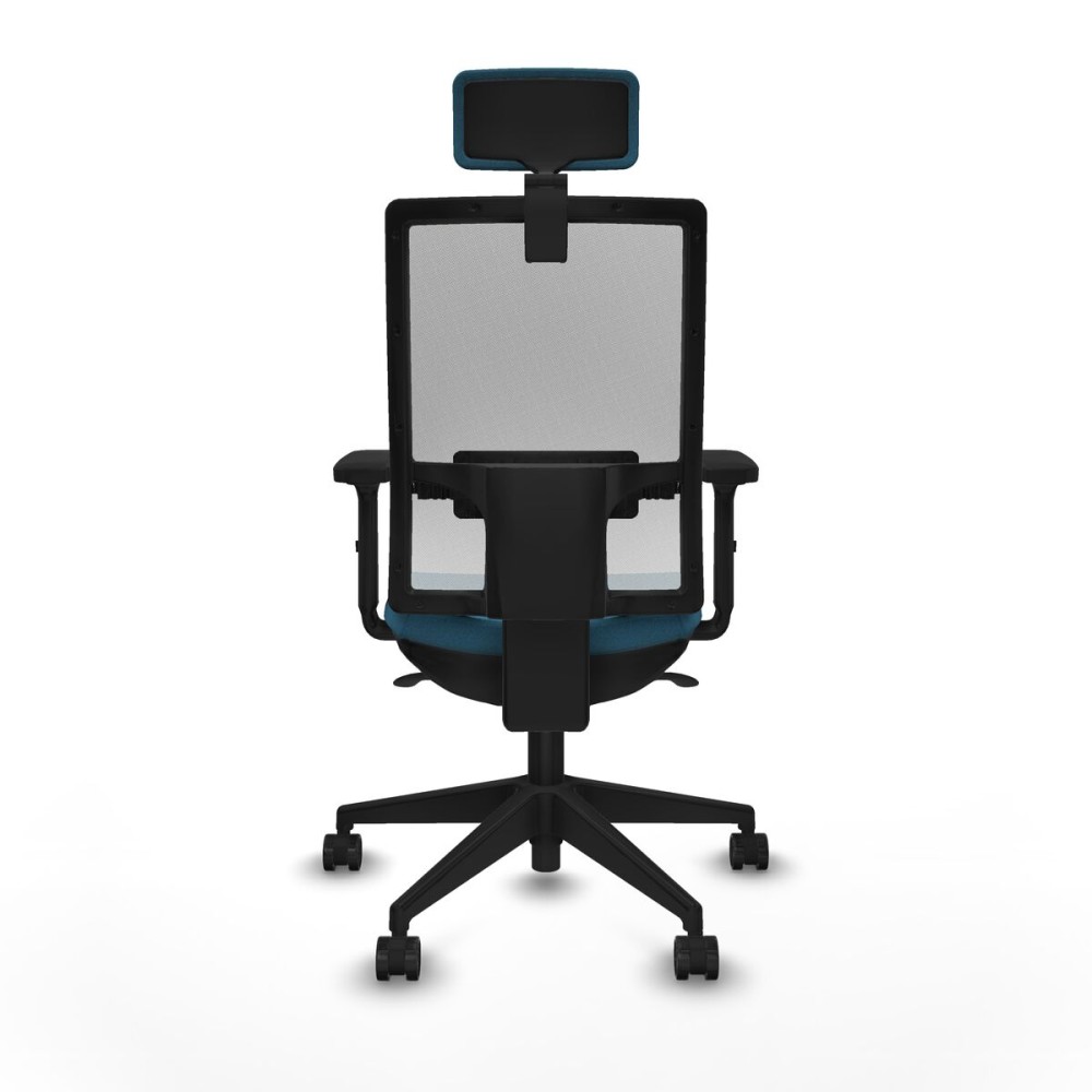 Chaise de Bureau avec Appui-tête Piqueras y Crespo 2D066N2 Blanc Vert pétrole