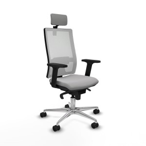 Office Chair with Headrest Piqueras y Crespo 2D086N2 Light grey