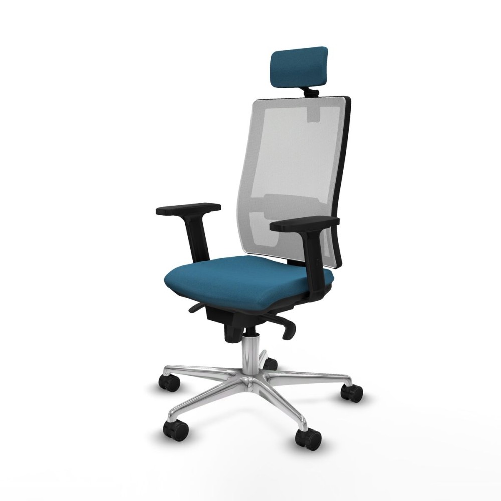 Chaise de Bureau avec Appui-tête Piqueras y Crespo 2D086N2 Blanc Vert pétrole