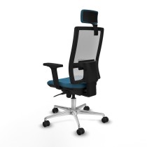 Chaise de Bureau avec Appui-tête Piqueras y Crespo 2D086N2 Blanc Vert pétrole