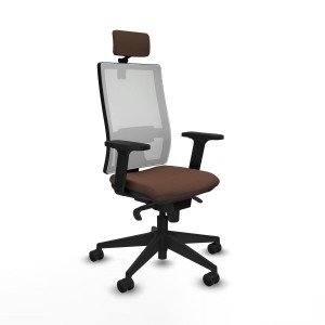 Office Chair with Headrest Piqueras y Crespo 2D066N2 White Dark brown