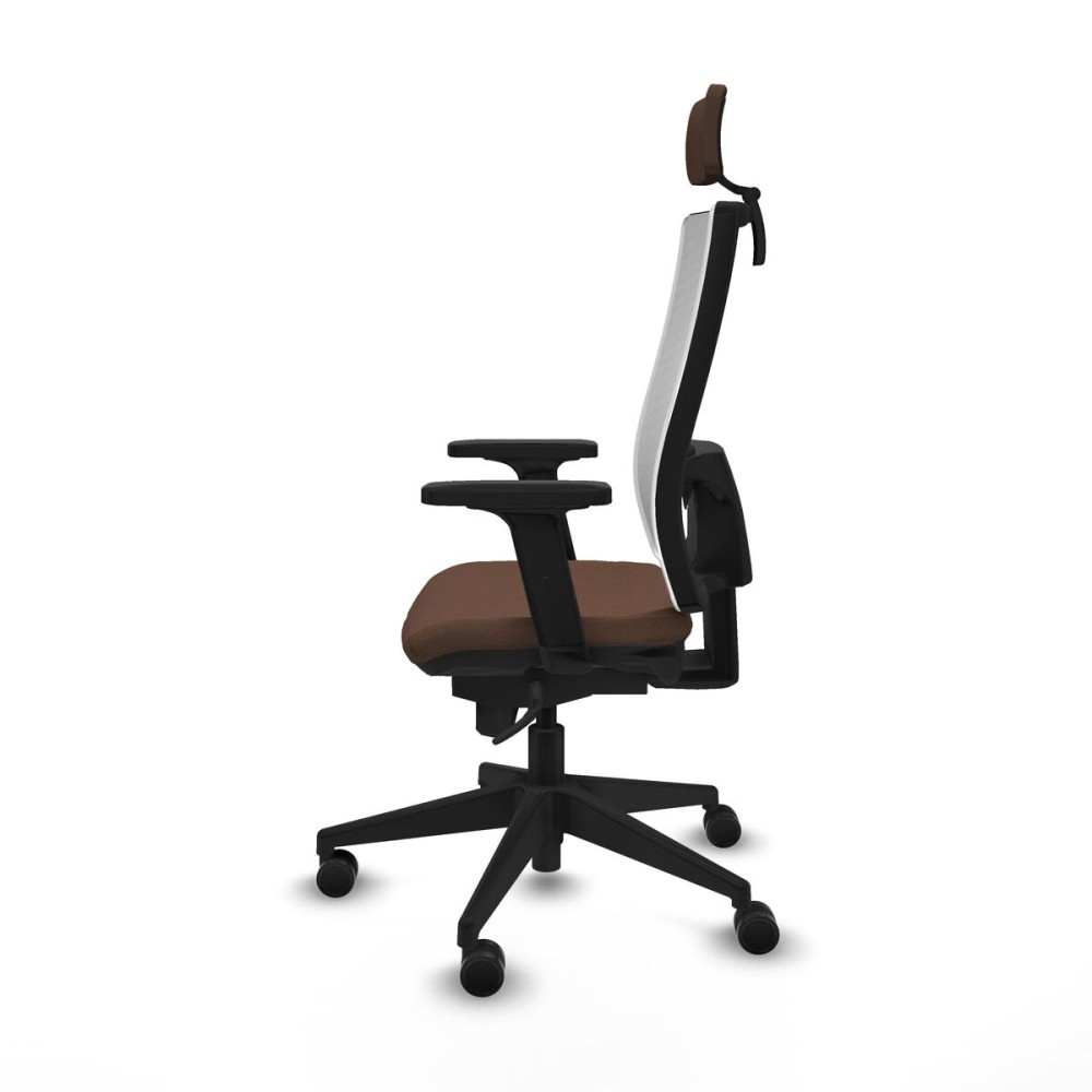 Office Chair with Headrest Piqueras y Crespo 2D066N2 White Dark brown