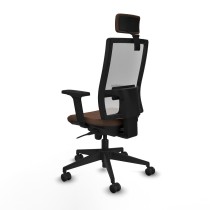 Office Chair with Headrest Piqueras y Crespo 2D066N2 White Dark brown