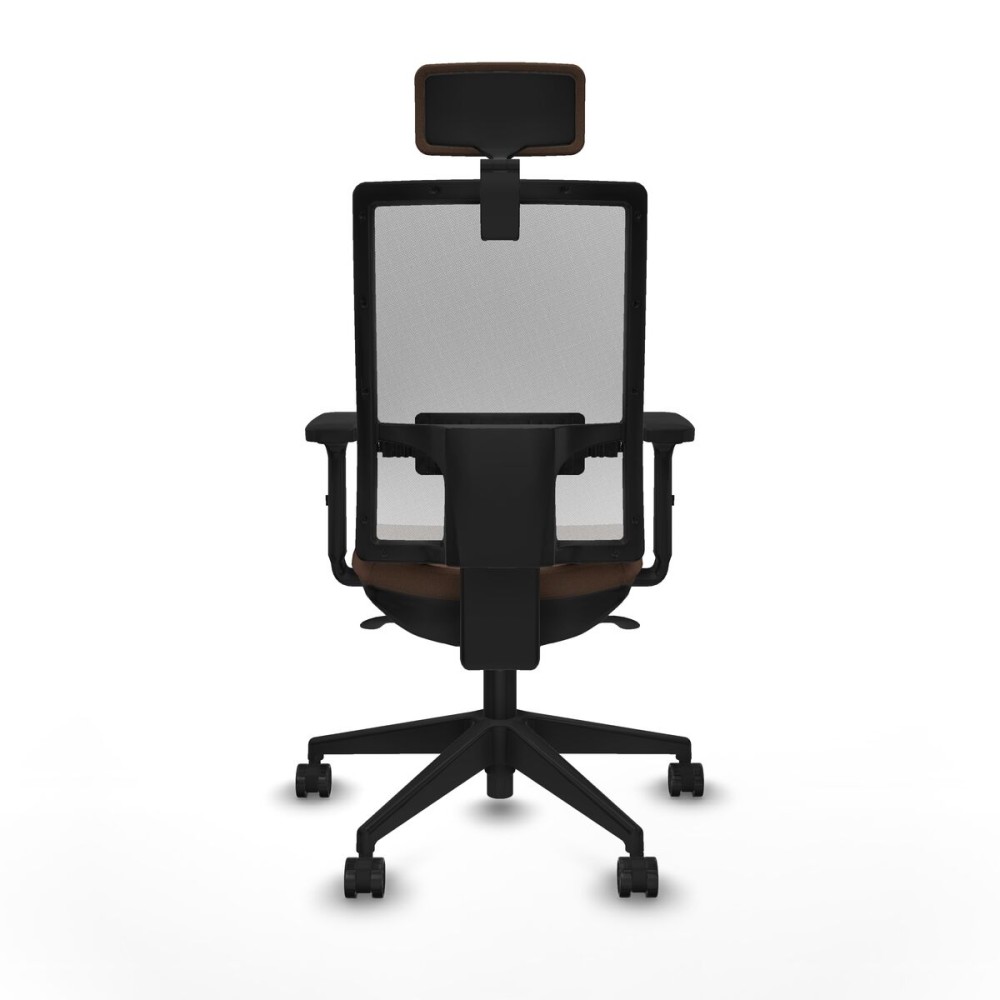 Office Chair with Headrest Piqueras y Crespo 2D066N2 White Dark brown