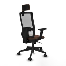 Bürostuhl mit Kopfstütze Piqueras y Crespo 2D066N2 Weiß Dunkelbraun