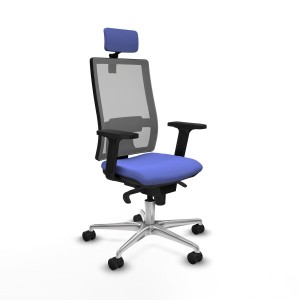 Office Chair with Headrest Piqueras y Crespo 2D086N2 Light Blue