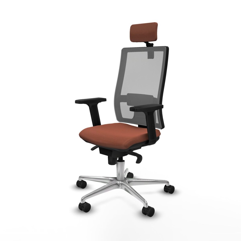 Office Chair with Headrest Piqueras y Crespo 2D086N2 Brown Grey