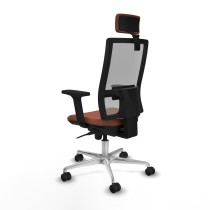 Office Chair with Headrest Piqueras y Crespo 2D086N2 Brown Grey