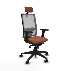 Bürostuhl mit Kopfstütze Piqueras y Crespo 2D066N2 Braun Grau