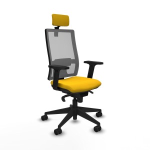 Chaise de Bureau avec Appui-tête Piqueras y Crespo 2D066N2 Jaune