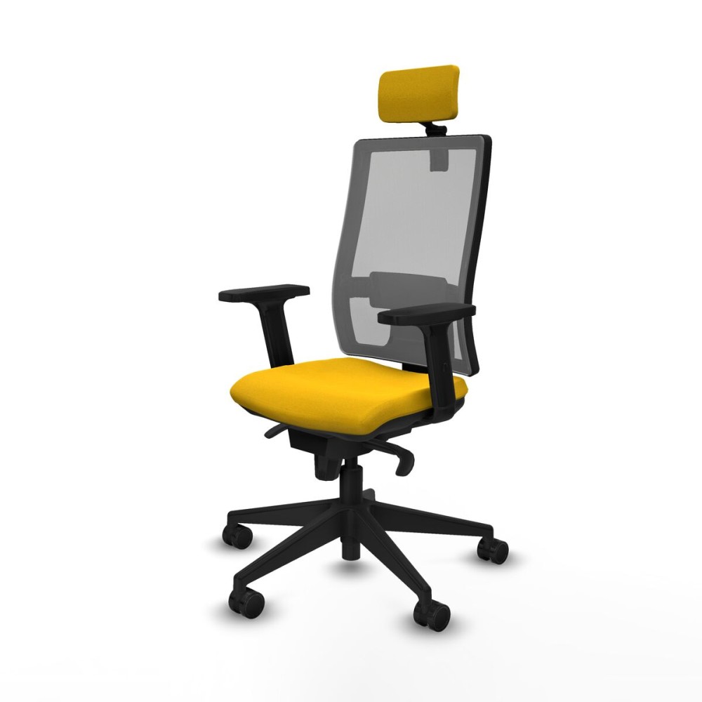 Chaise de Bureau avec Appui-tête Piqueras y Crespo 2D066N2 Jaune