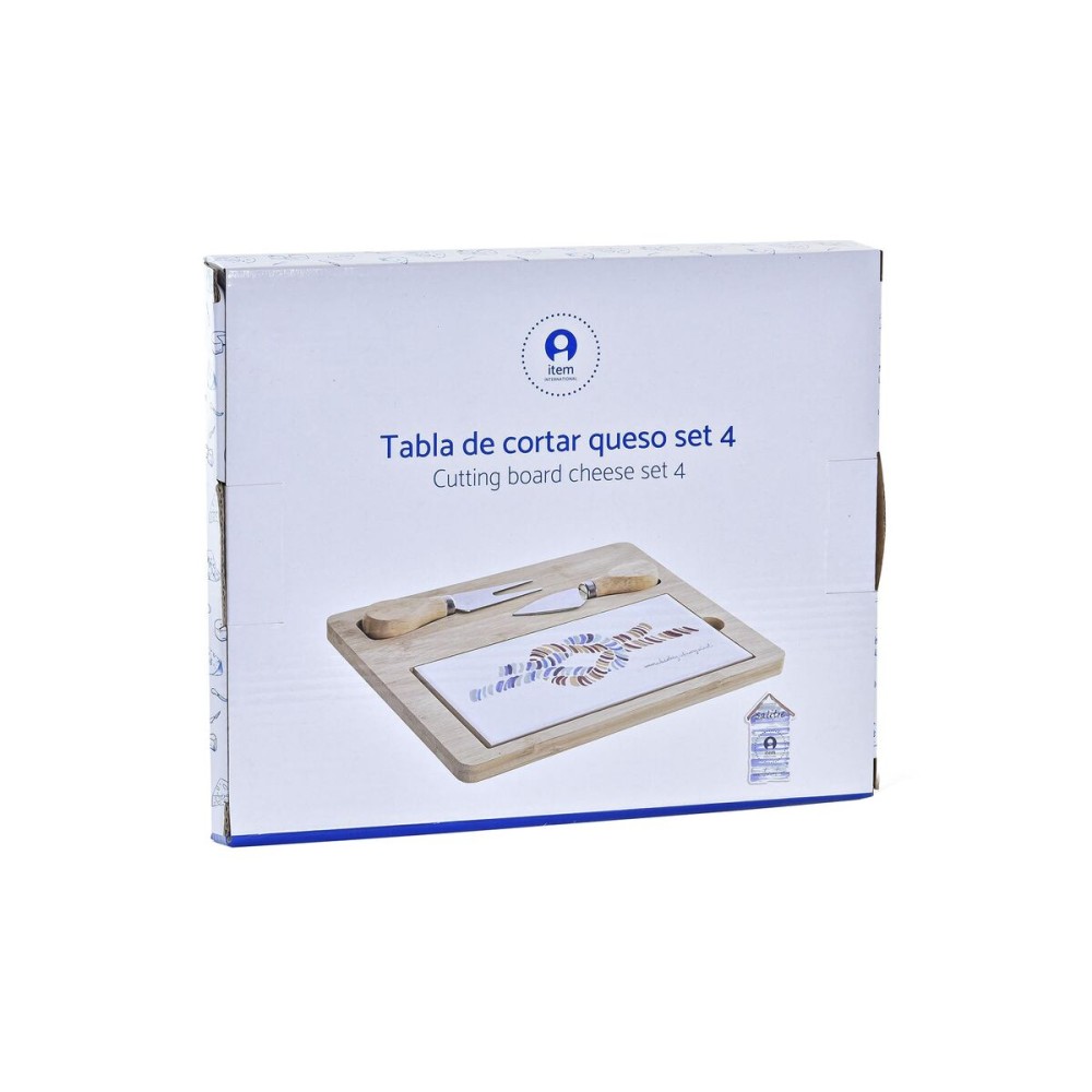 Käseschneidebrett DKD Home Decor Bambus Steingut 24,5 x 20 x 1,2 cm Matrose